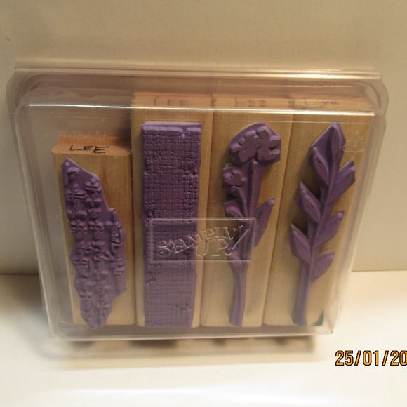 Stampin Up The Art Of Life Stamp Set 4 Flower Stem Henry David Thoreau Retired - Picture 2 of 2